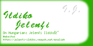 ildiko jelenfi business card